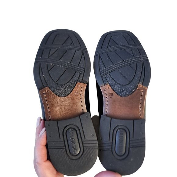 LEFT & RIGHT Leather Adelchi Dress Shoe Black Youth Boy's Size 6 - Picture 11 of 13